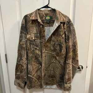 Cabela's Camoflauge Hunting Women’s Brown Tree Camo Shirt Jacket Shacket Size L